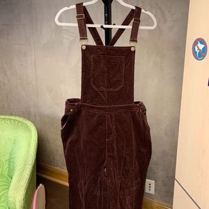 Fine whaled corduroy overalls by Modcloth like new